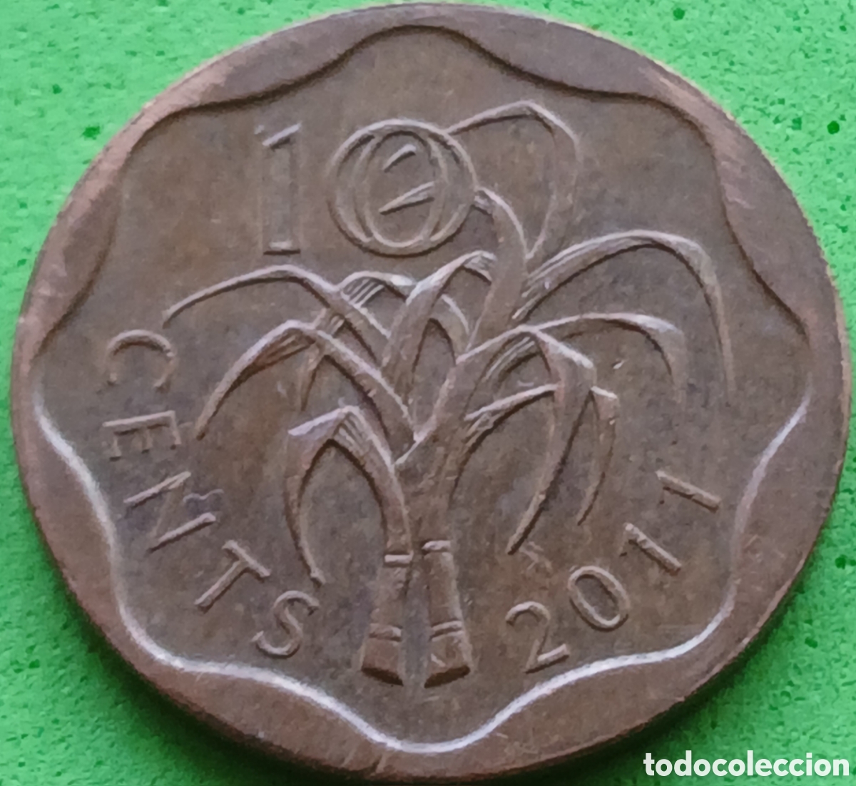 Monedas antiguas de &Aacute;frica: Esuatini ( Swazilandia) 10 cents 2011 km#57