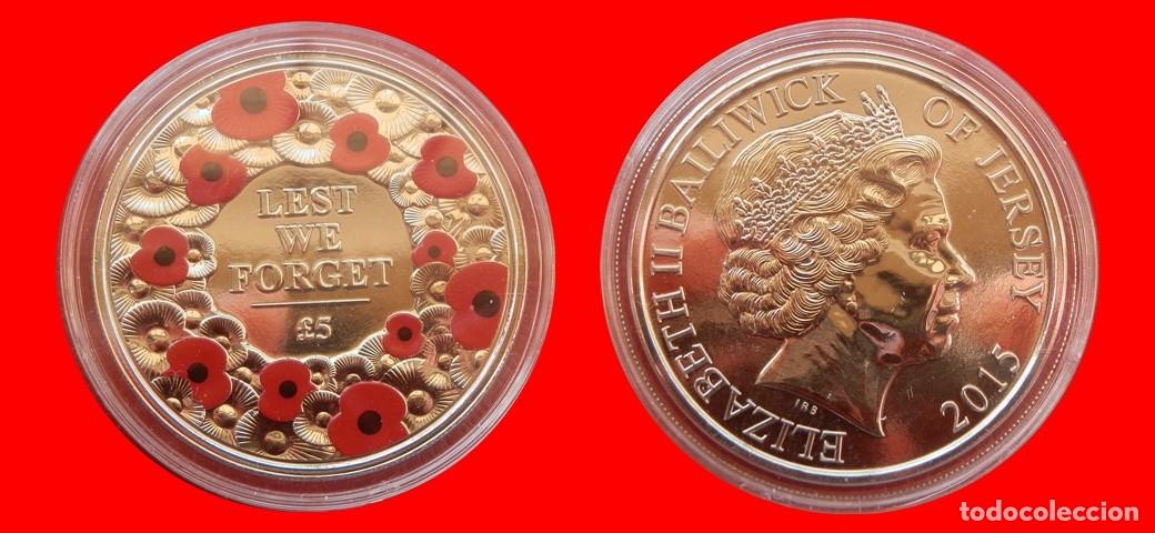 Monedas antiguas de &Aacute;frica: 5 LIBRAS POUNDS 2015 SIN CIRCULAR JERSEY-9103SC