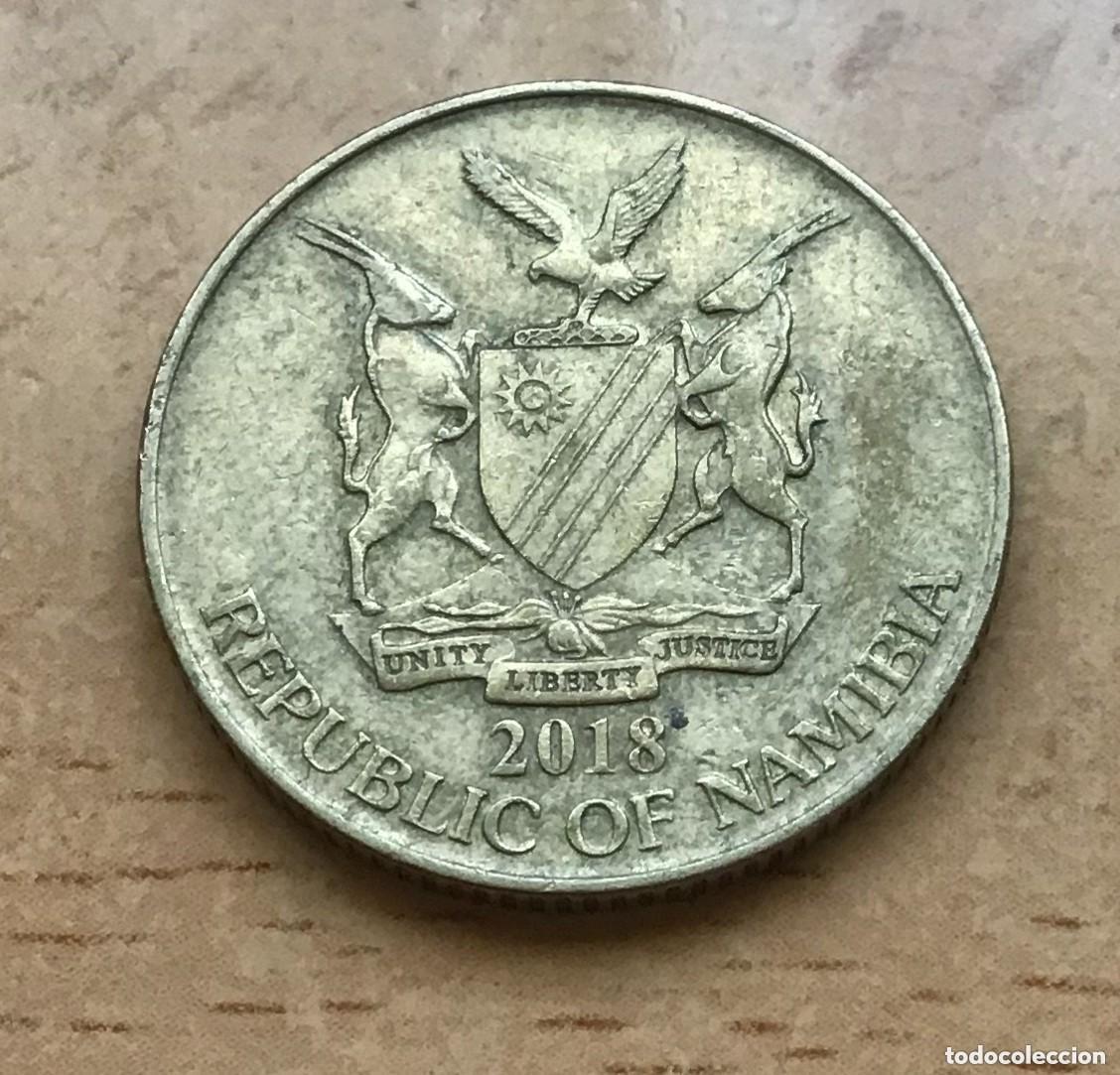 Monedas antiguas de &Aacute;frica: 1 d&oacute;lar de Namibia. A&ntilde;o 2018 - Foto 2