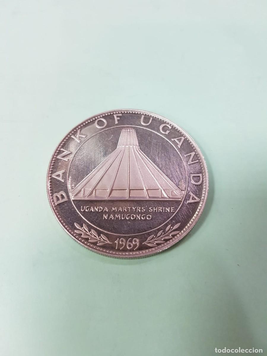Monedas antiguas de &Aacute;frica: UGANDA-10 SHILLINGS-1970-PLATA