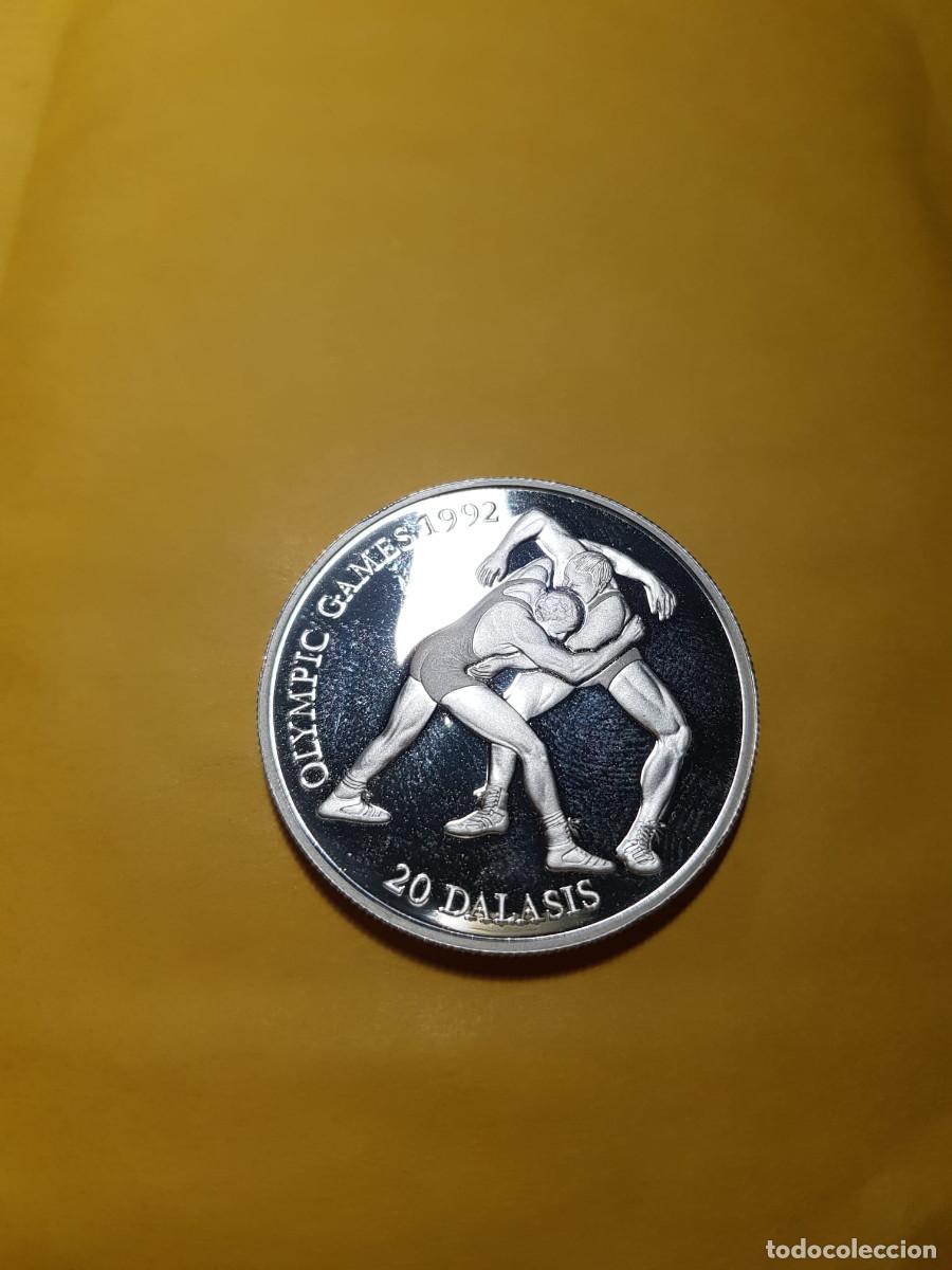Monnaies anciennes d'Afrique: GAMBIA-20 DALASIS-1993-PLATA-1 ONZA