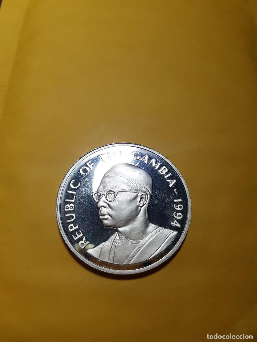 Monedas antiguas de &Aacute;frica: GAMBIA-20 DALASIS-1994-PLATA-1 ONZA