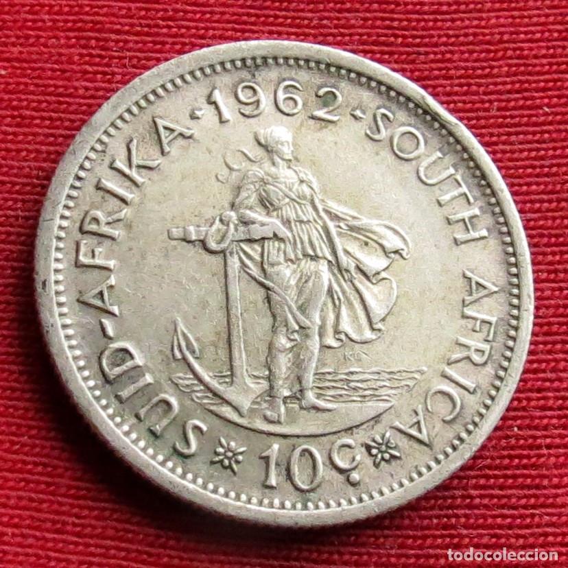Monedas antiguas de &Aacute;frica: Sud&aacute;frica RSA 10 cents 1962 #2