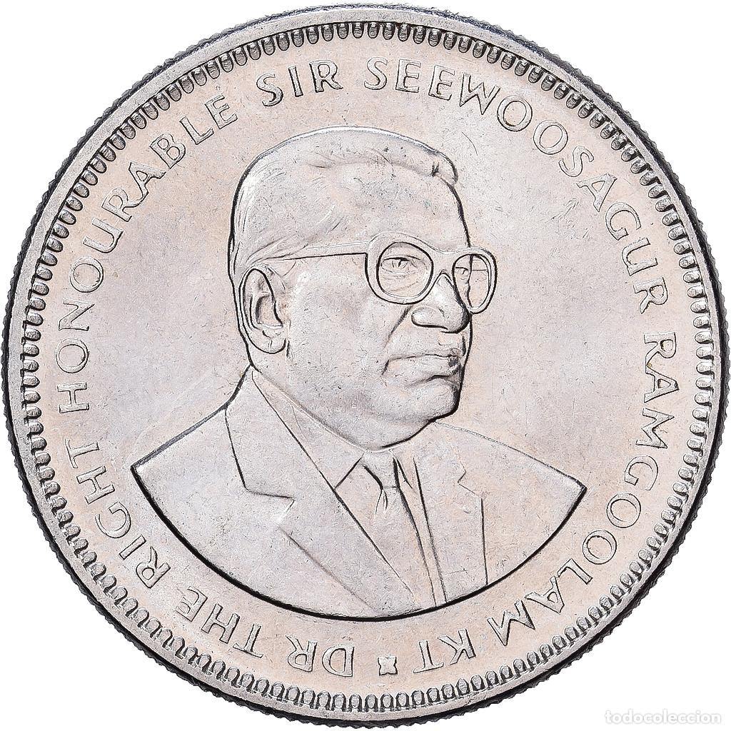 Monedas antiguas de &Aacute;frica: [#1513357] Mauricio, 1/2 Rupee, 1987, Royal Mint, Cobre - n&iacute;quel, EBC, KM:54
