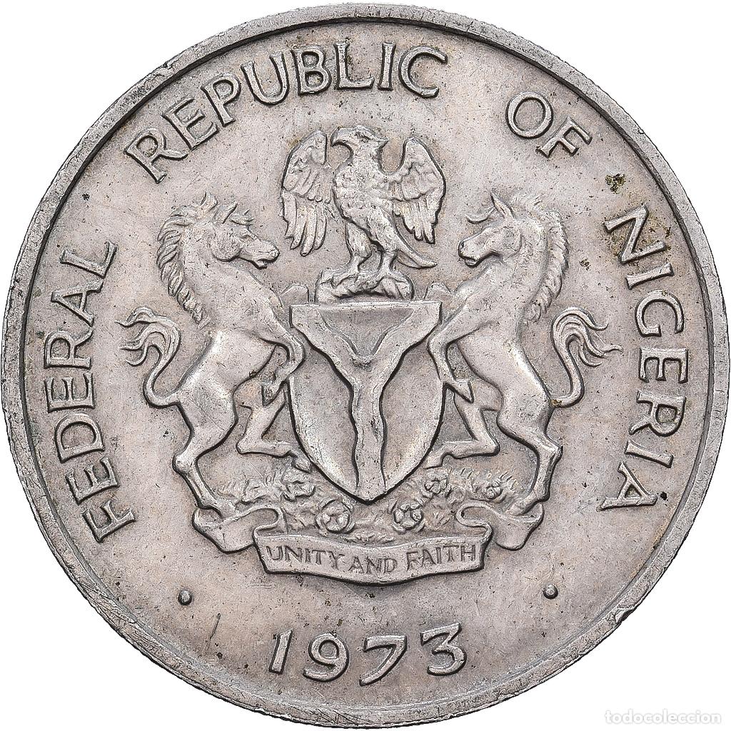 Monedas antiguas de &Aacute;frica: [#1513367] Nigeria, Elizabeth II, 10 Kobo, 1973, Cobre - n&iacute;quel, MBC, KM:10.1