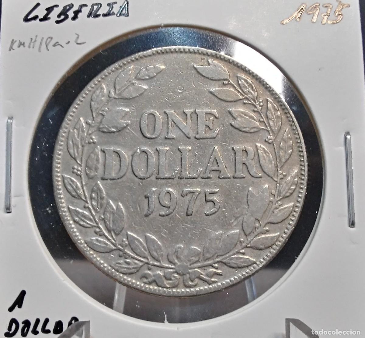 Monedas antiguas de &Aacute;frica: LIBERIA 1 D&Oacute;LAR / DOLLAR 1975 KM#18a.2 MBC.