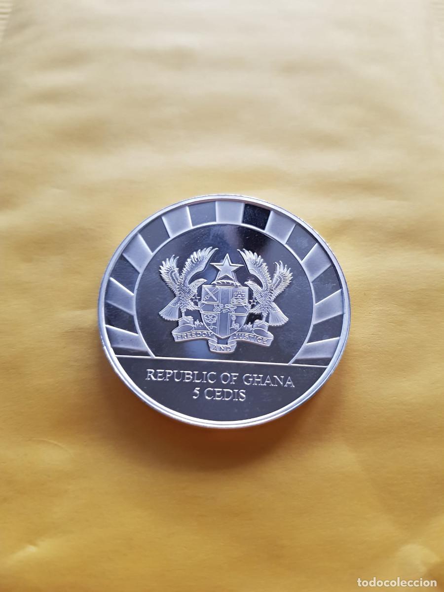 Monedas antiguas de &Aacute;frica: GHANA-5 CEDIS-PLATA 999-1 ONZA