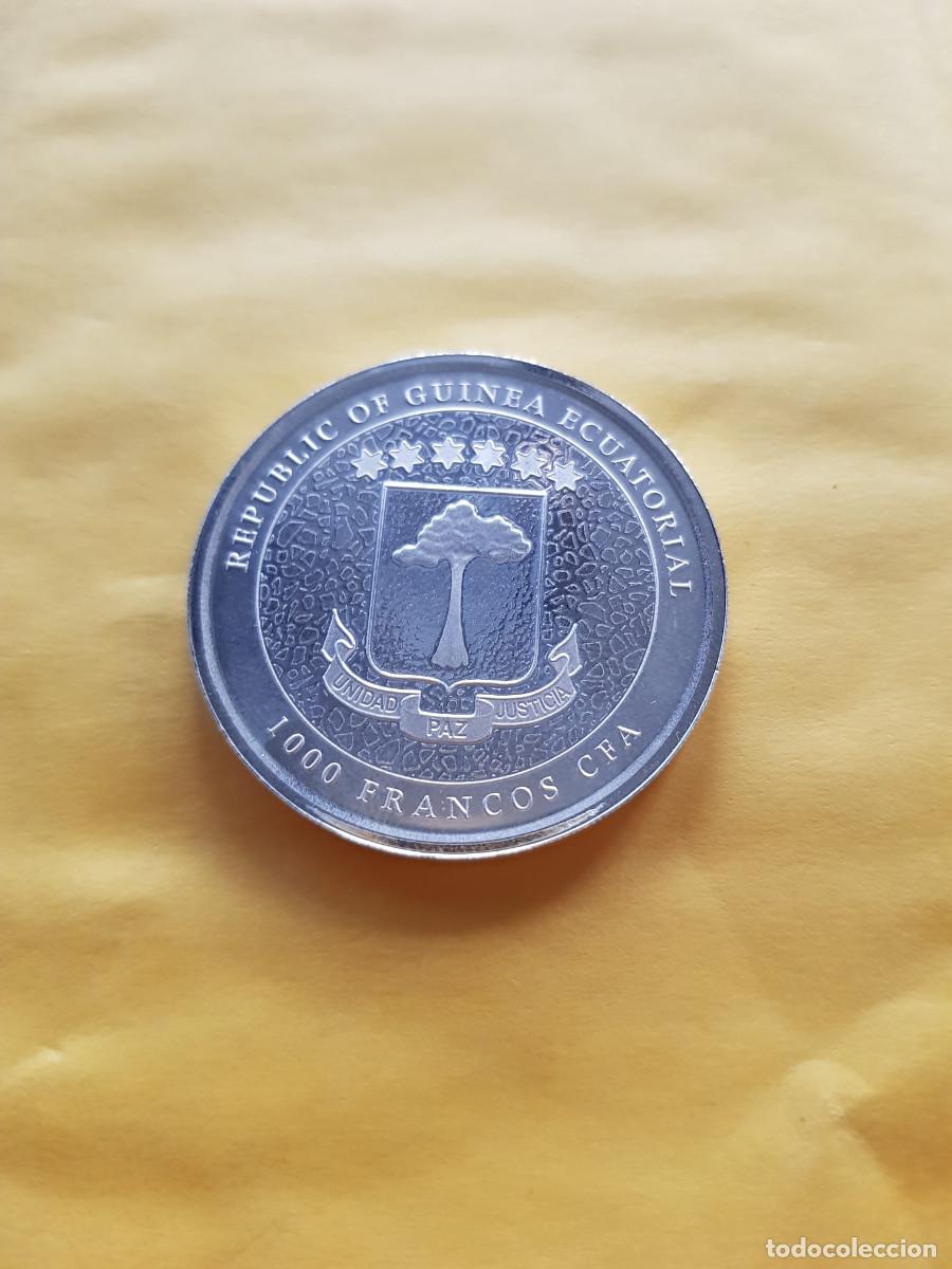 Monedas antiguas de &Aacute;frica: GUINEA ECUATORIAL-100 FRANCOS CFA-2021-PLATA 999-1 ONZA