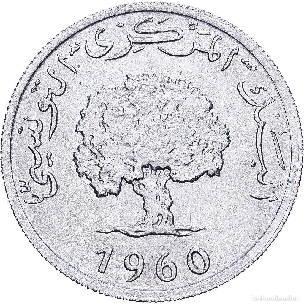 Monedas antiguas de &Aacute;frica: [#1513415] T&uacute;nez, 5 Millim, 1960, Paris, Aluminio, MBC+, KM:282