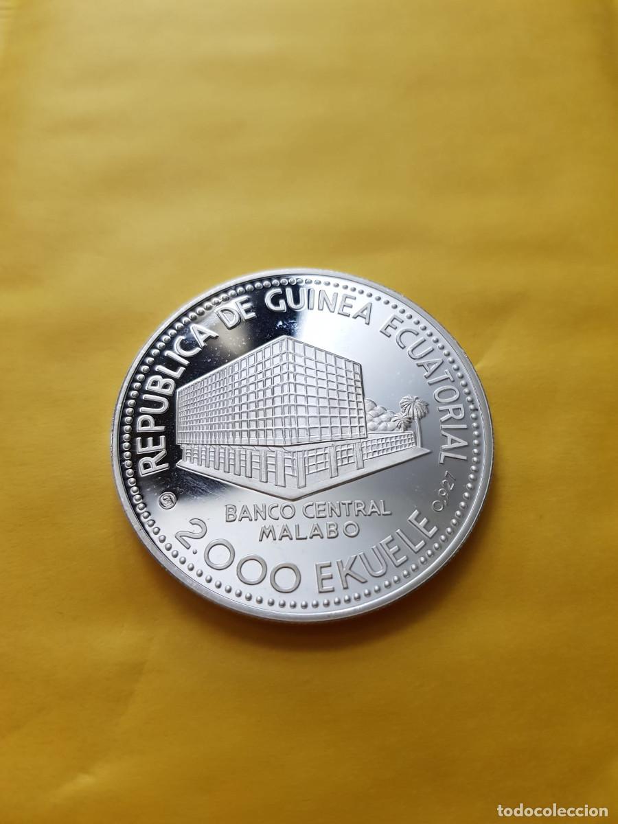 Monedas antiguas de &Aacute;frica: GUINEA ECUATORIAL-2000 EKUELE-1980-PLATA