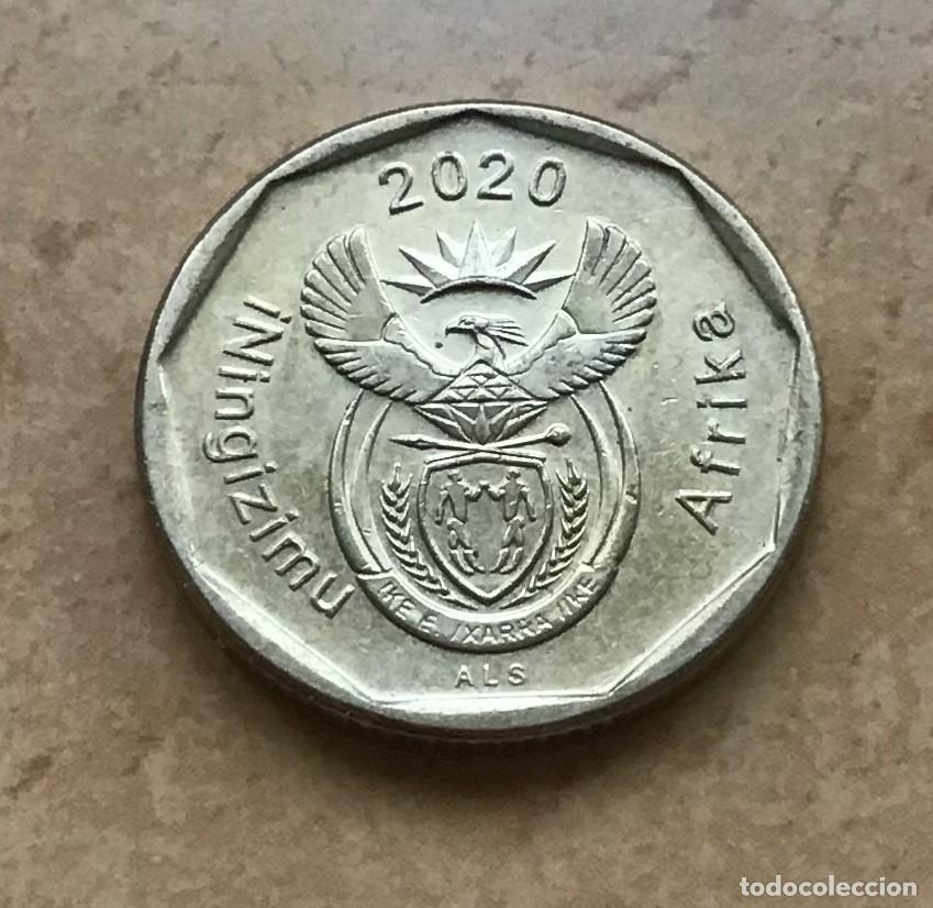 Monedas antiguas de &Aacute;frica: 20 centavos de Sud&aacute;frica. A&ntilde;o 2020