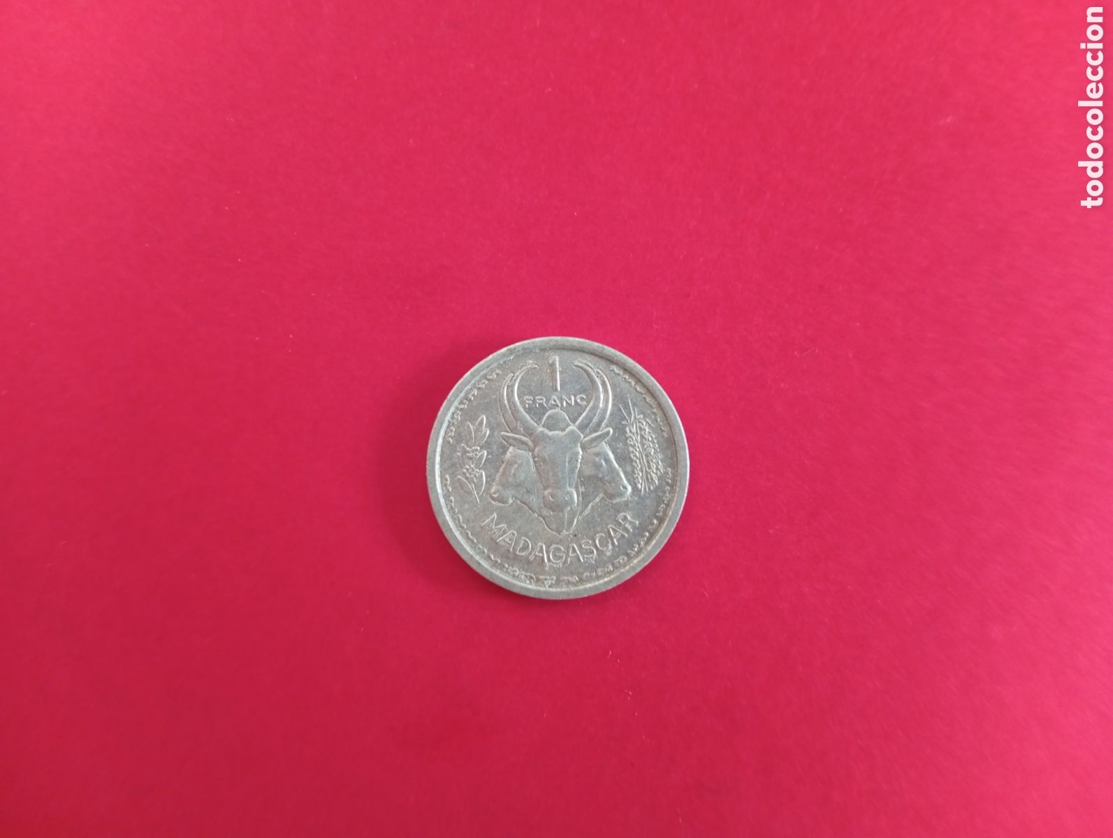Monedas antiguas de &Aacute;frica: 1 franco de Madagascar 1948