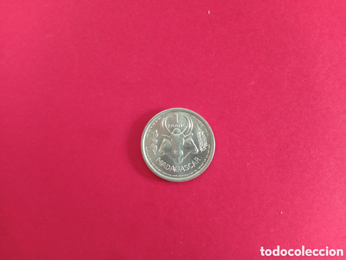 Monedas antiguas de &Aacute;frica: 1 franco de Madagascar 1958