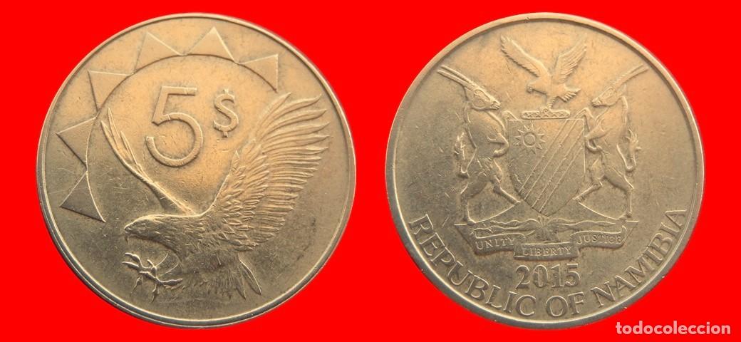Monedas antiguas de &Aacute;frica: 5 DOLARES 2015 NAMIBIA-150903