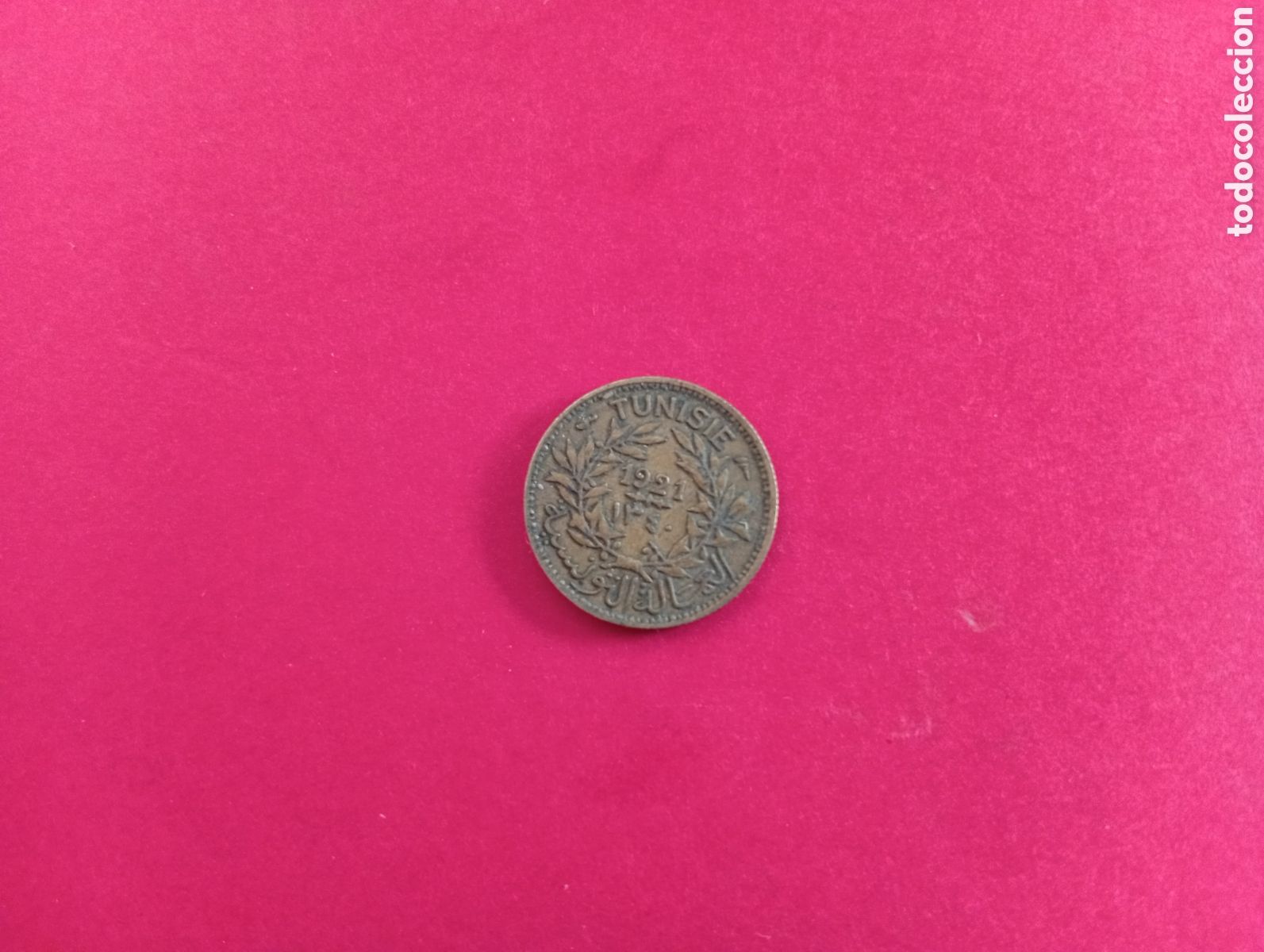 Monedas antiguas de &Aacute;frica: 50 centimes de T&uacute;nez 1921