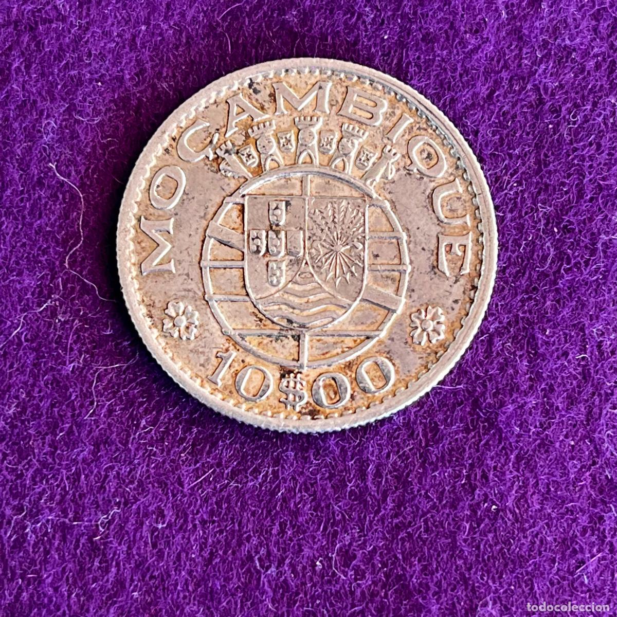 Monedas antiguas de &Aacute;frica: MONEDA DE PLATA DE MOZAMBIQUE. 10 ESCUDOS. 1954. 5 GR. 0,720. ORIGINAL.