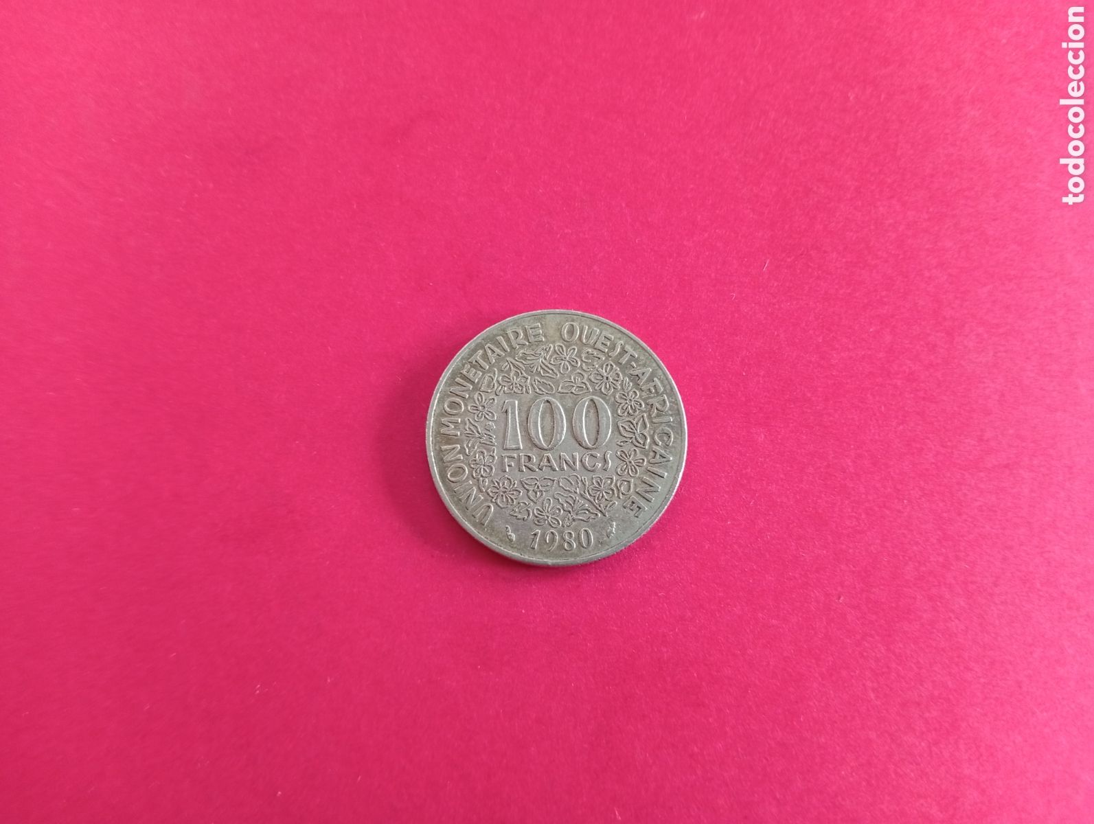 Monedas antiguas de &Aacute;frica: 100 francos &Aacute;frica Oeste 1980