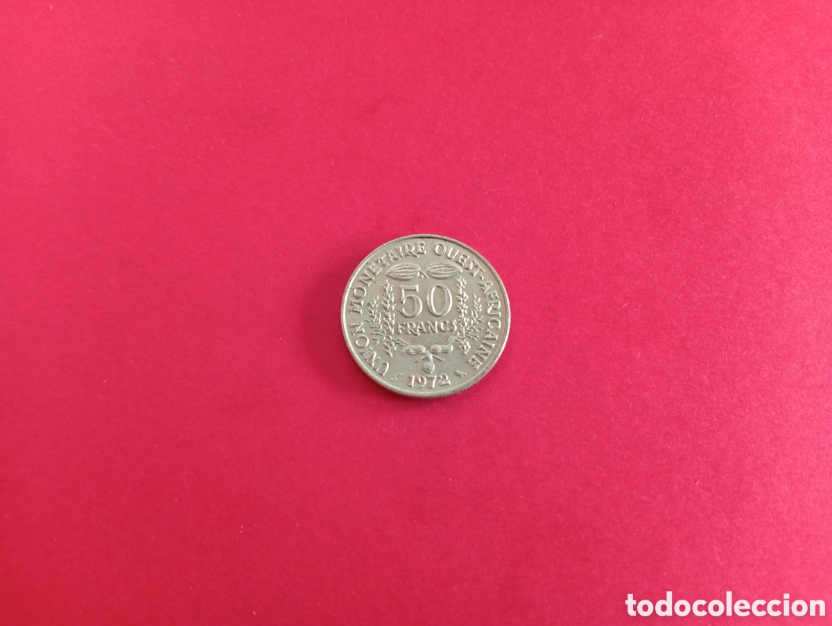 Monedas antiguas de &Aacute;frica: 50 francos &Aacute;frica Oeste 1972