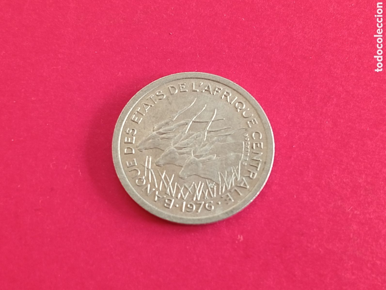 Monedas antiguas de &Aacute;frica: 1 franco &Aacute;frica Central 1976