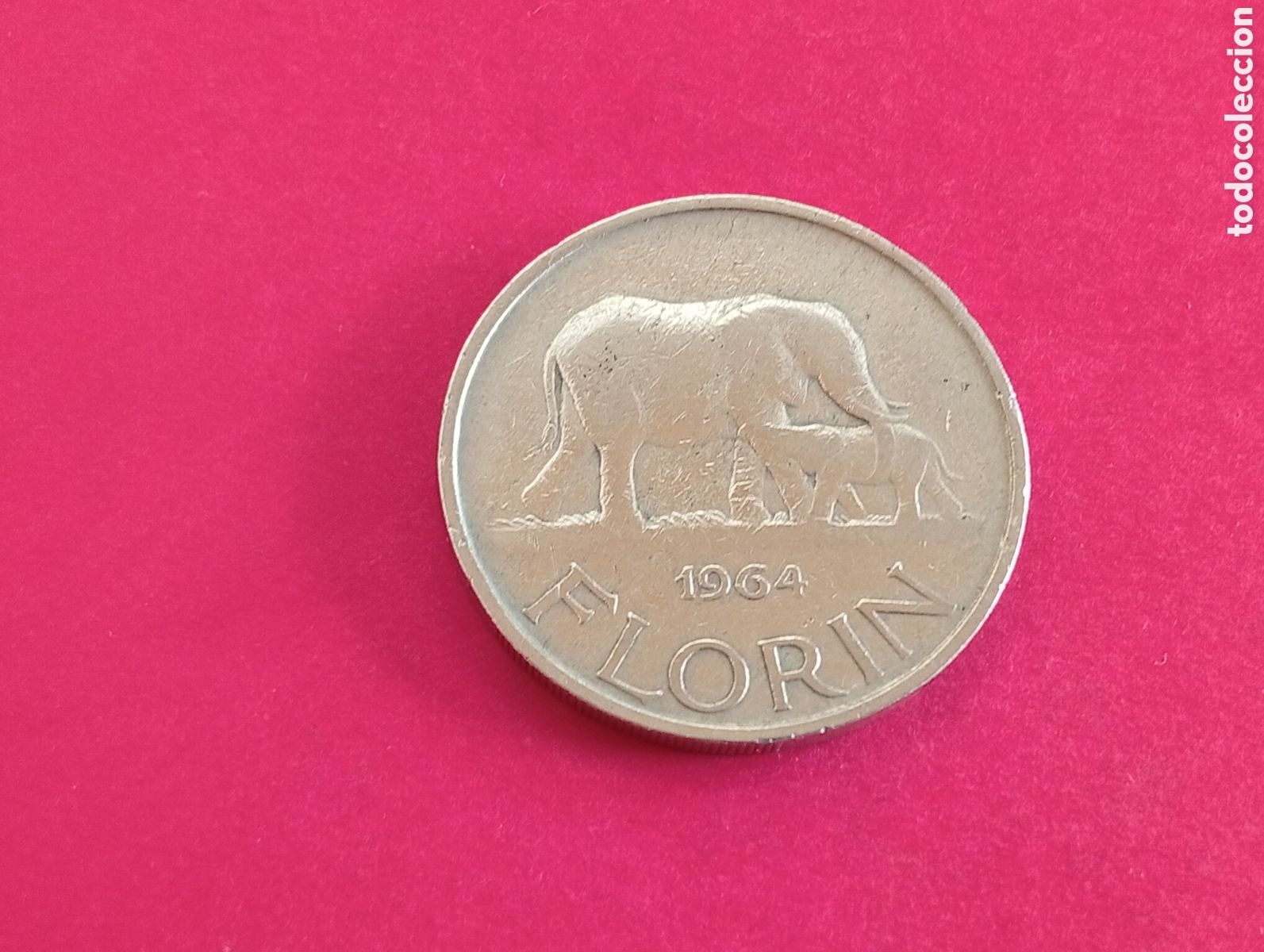 Monedas antiguas de &Aacute;frica: 1 flor&iacute;n de Malawi 1964