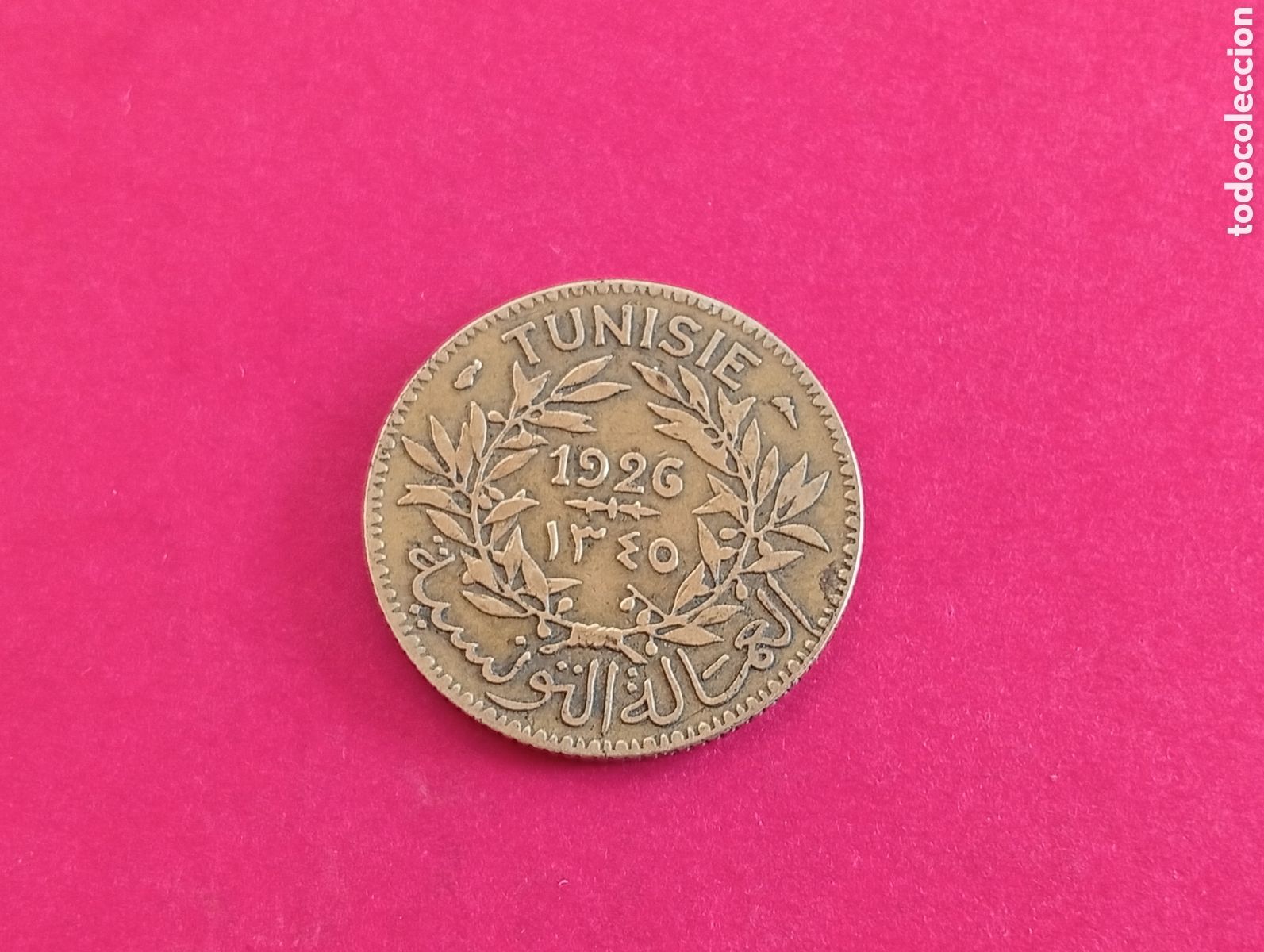 Monedas antiguas de &Aacute;frica: 1 franco de T&uacute;nez 1926