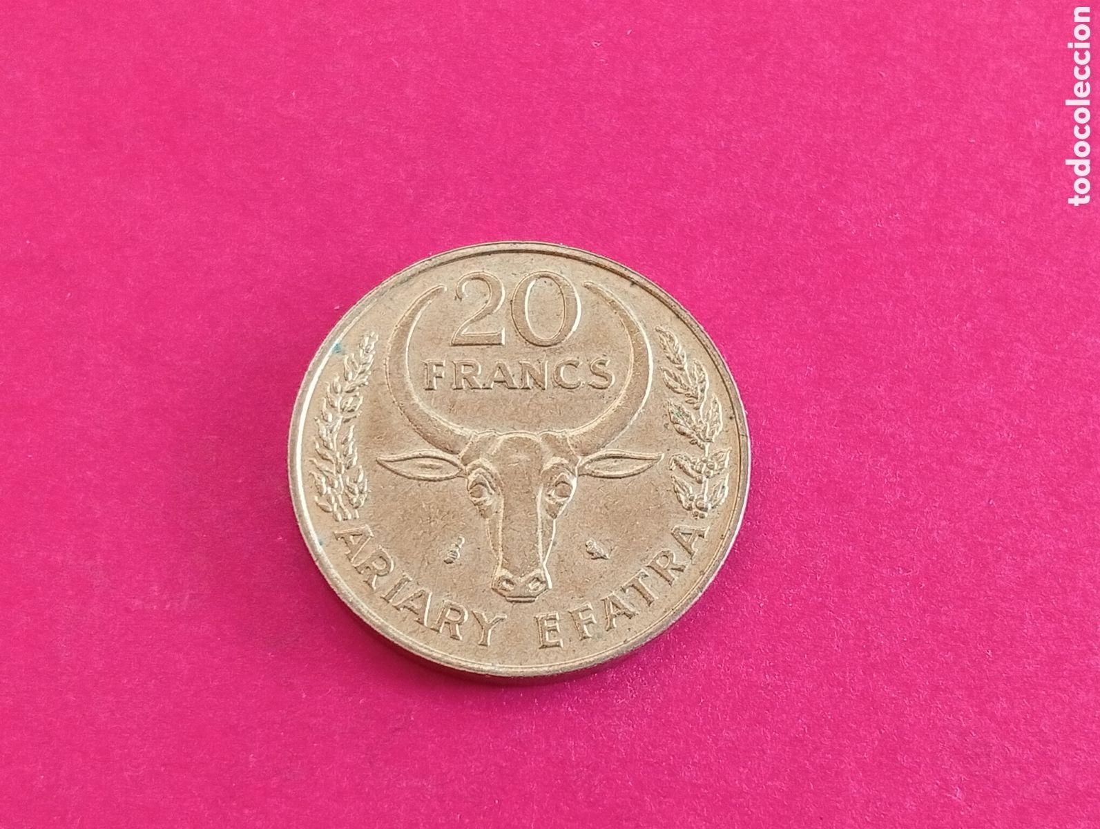 Monedas antiguas de &Aacute;frica: 20 francos de Madagascar 1989