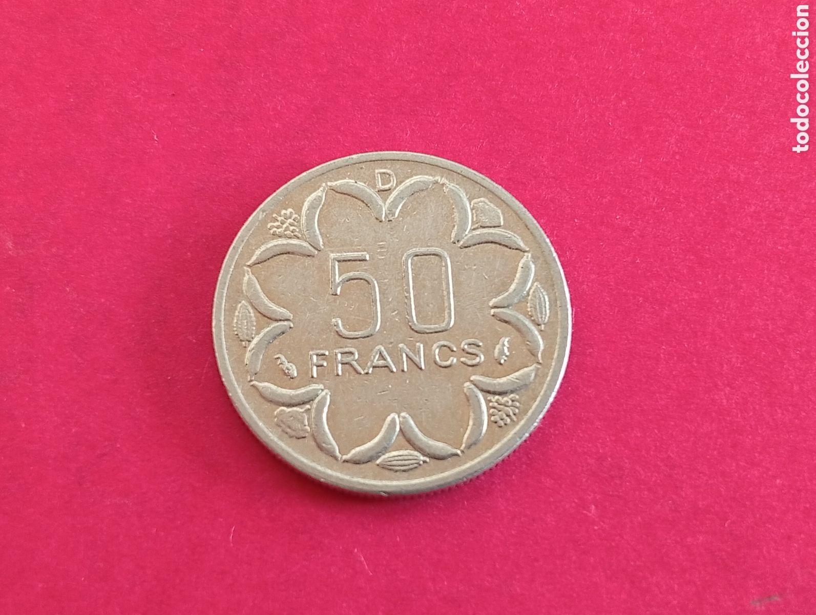 Monedas antiguas de &Aacute;frica: 50 francos de Gab&oacute;n 1976