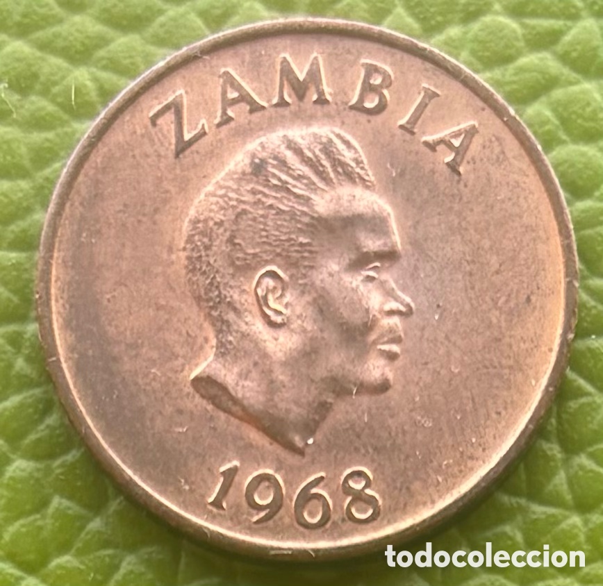 Monedas antiguas de &Aacute;frica: ZAMBIA. DOS NGWEE. 1968.
