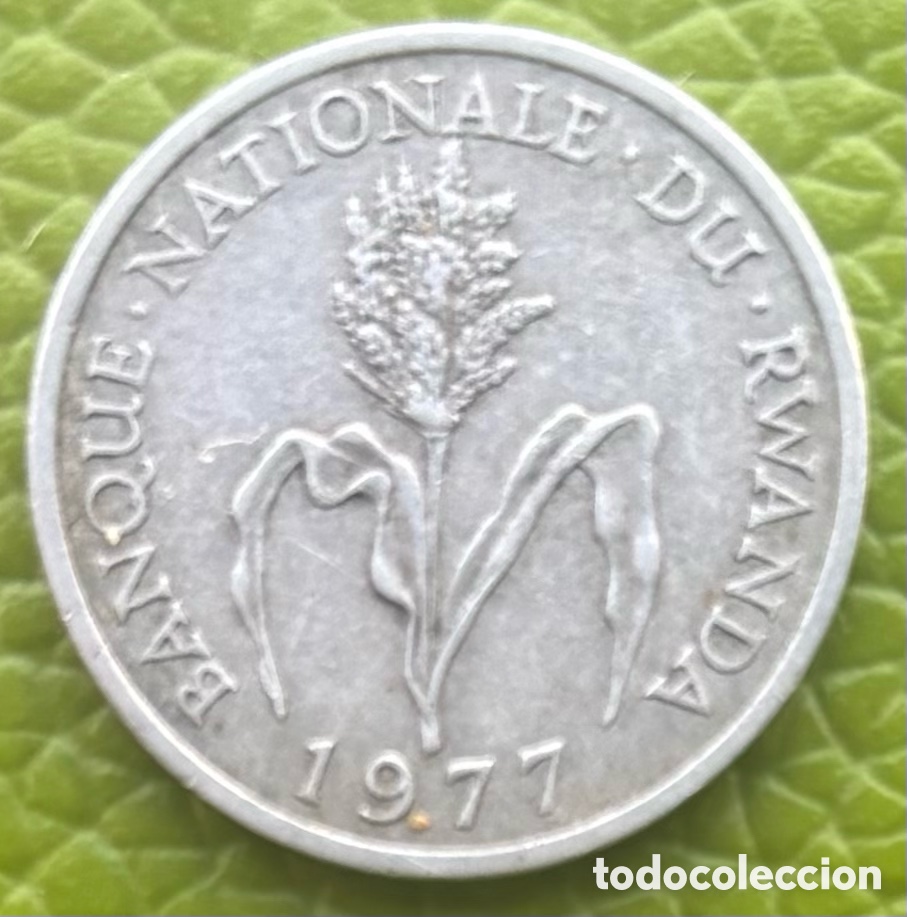Monedas antiguas de &Aacute;frica: RWANDA. UN FRANCO. 1977.