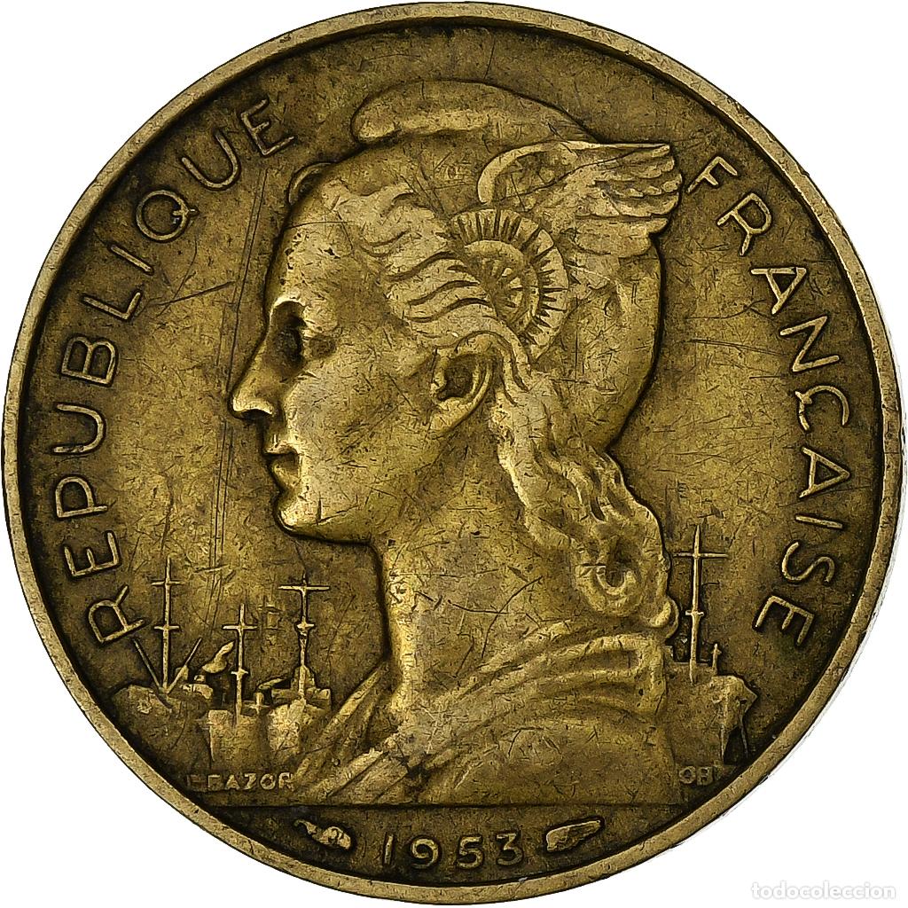 Monedas antiguas de &Aacute;frica: [#1220657] Madagascar, 20 Francs, 1953, Paris, Aluminio - bronce, MBC, KM:7