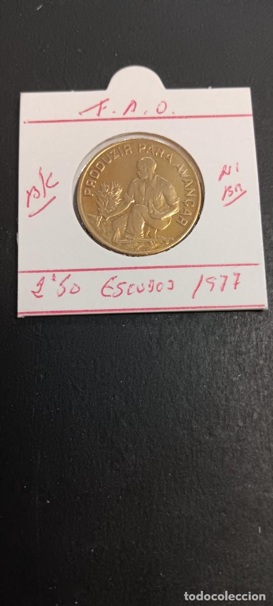 Monedas antiguas de &Aacute;frica: CABO VERDE 2,50 ESCUDOS 1977 BC KM=18(NIQUEL-BRONCE) F.A.O.