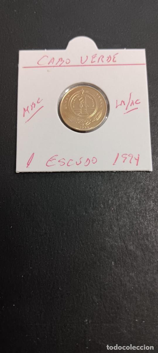 Monedas antiguas de &Aacute;frica: CABO VERDE 1 ESCUDO 1994 MBC KM=27(LAT&Oacute;N-ACERO)TARTARUGA
