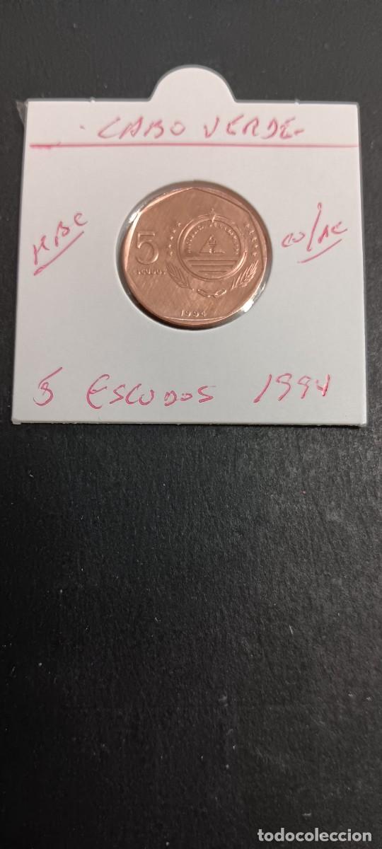 Monedas antiguas de &Aacute;frica: CABO VERDE 5 ESCUDOS 1994 MBC KM=28 (COBRE-ACERO)GHINCHO