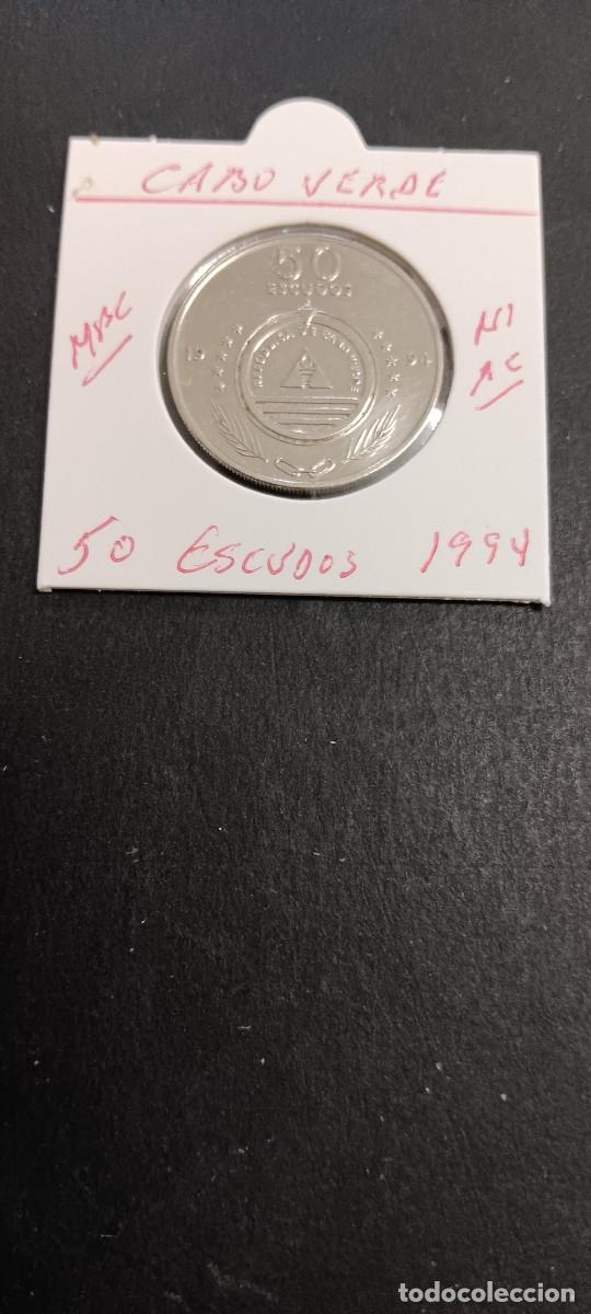 Monedas antiguas de &Aacute;frica: CABO VERDE 50 ESCUDOS 1994 MBC KM=37 (NIQUEL-ACERO)PARDAL DE TIERRA