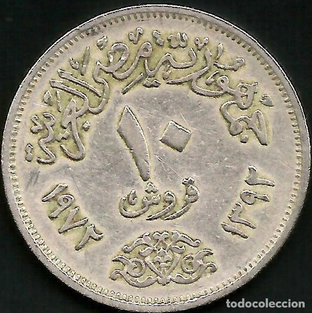 Monedas antiguas de &Aacute;frica: EGIPTO 1972 - 10 PIASTRES - KM 430 - CIRCULADA