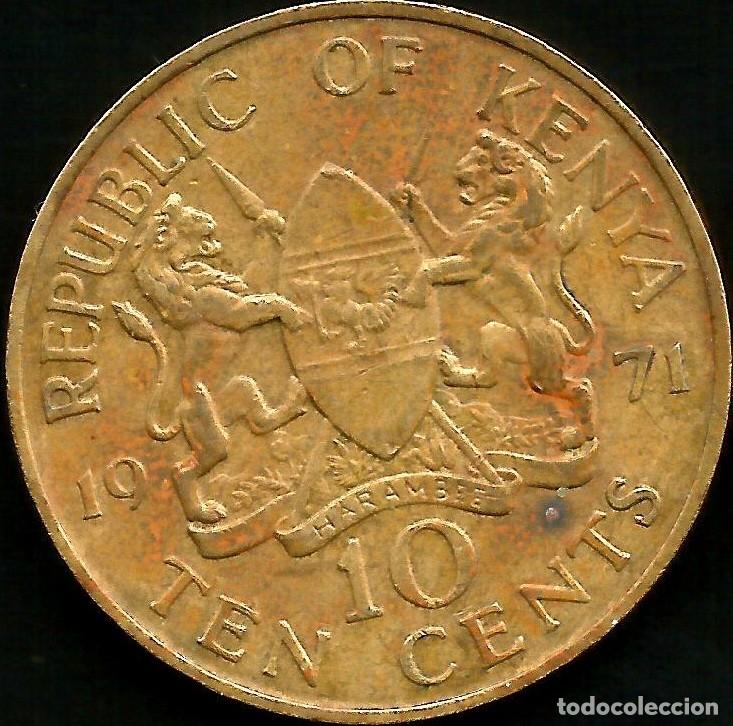 Monedas antiguas de &Aacute;frica: KENIA 1971 - 10 CENTS - KM 11 - CIRCULADA