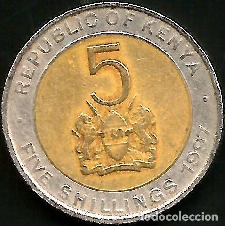 Monedas antiguas de &Aacute;frica: KENIA 1997 - 5 SHILLINGS - KM 30 - CIRCULADA