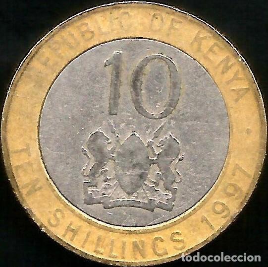 Monedas antiguas de &Aacute;frica: KENIA 1997 - 10 SHILLINGS - KM 27 - CIRCULADA