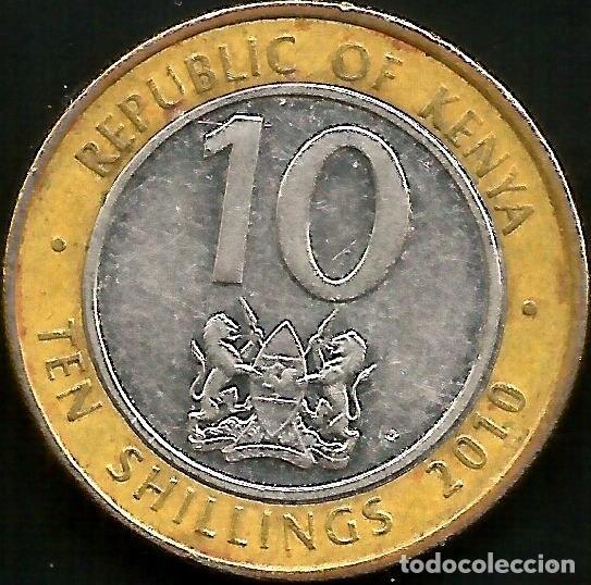 Monedas antiguas de &Aacute;frica: KENIA 2010 - 10 SHILLINGS - KM 35.2 - CIRCULADA
