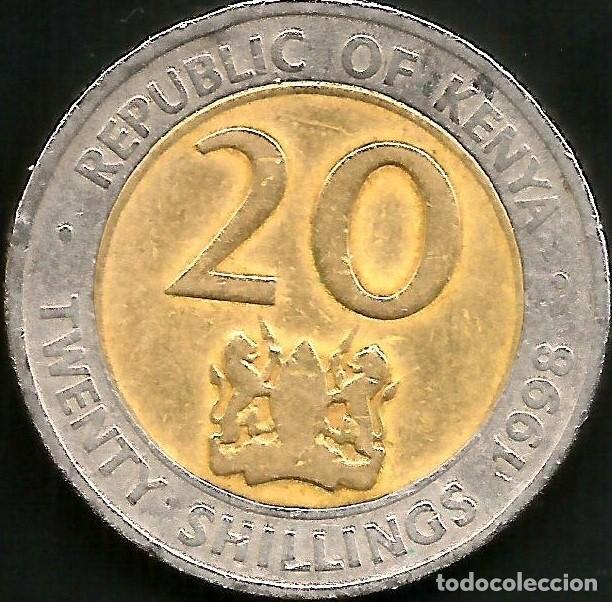 Monedas antiguas de &Aacute;frica: KENIA 1998 - 20 SHILLINGS - KM 32 - CIRCULADA