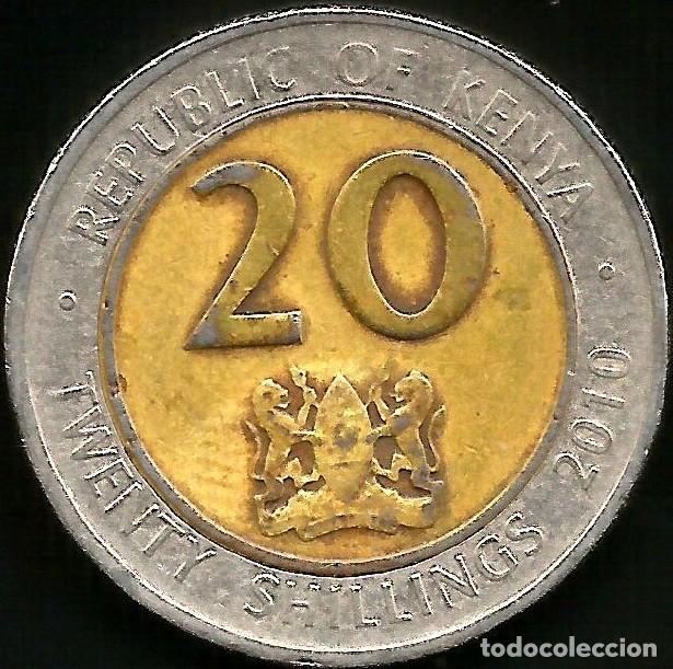 Monedas antiguas de &Aacute;frica: KENIA 2010 - 20 SHILLINGS - KM 36.2 - CIRCULADA