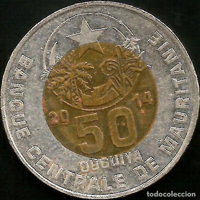 Monedas antiguas de &Aacute;frica: MAURITANIA 2014- 50 OUGUIYA - KM 9 - CIRCULADA