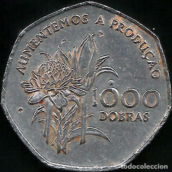 Monedas antiguas de &Aacute;frica: SANTO TOME Y PRINCIPE 1997- F.A.O. - 1000 DOBRAS - KM 90 - CIRCULADA