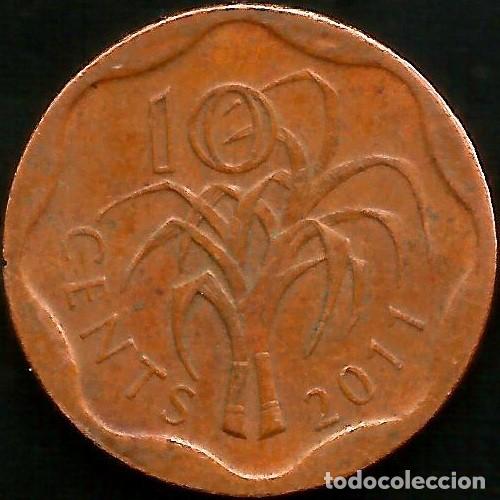 Monedas antiguas de &Aacute;frica: SUAZILANDIA 2011 - 10 CENTS - KM 57 - CIRCULADA