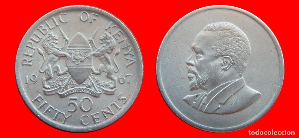 Monedas antiguas de &Aacute;frica: 50 CENTAVOS 1967 KENIA KENYA-151015