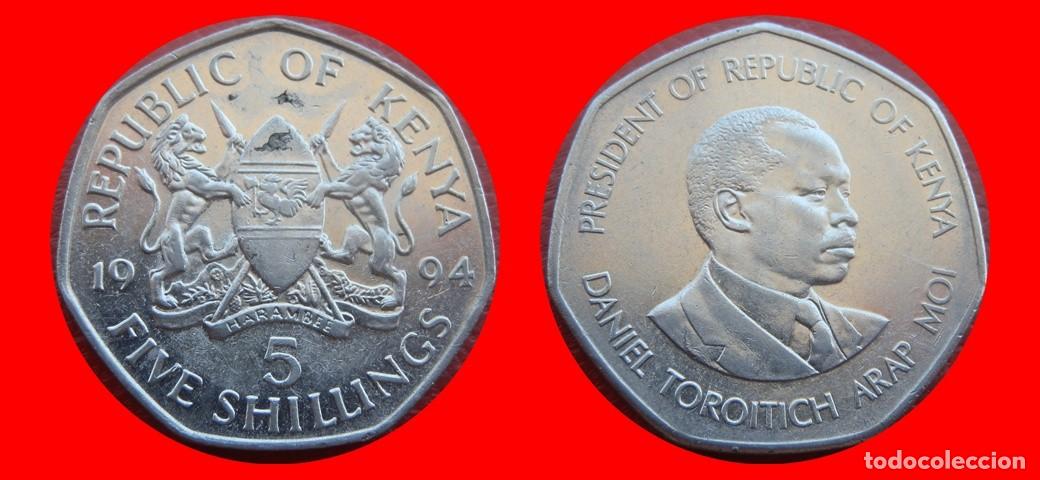 Monedas antiguas de &Aacute;frica: 5 SHILLINGS CHELINES 1994 KENIA KENYA-151016
