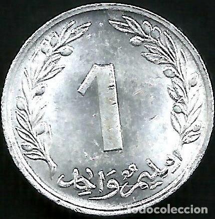 Moedas antigas de &Aacute;frica: TUNEZ 1960 - 1 MILIM - KM 280 - CIRCULADA