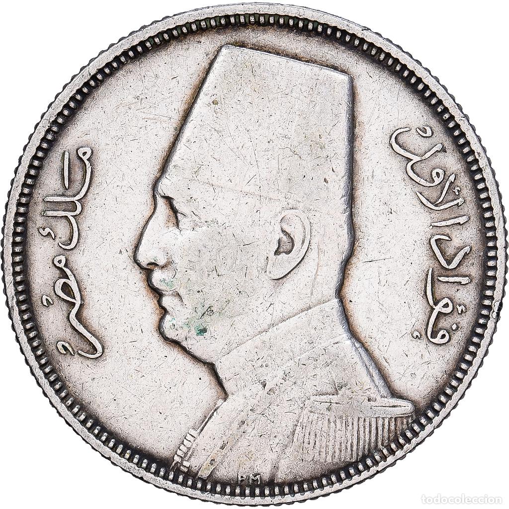 Monedas antiguas de &Aacute;frica: [#1167809] Egipto, Fuad I, 5 Piastres, 1933/AH1352, British Royal Mint, Plata, MBC, KM:349