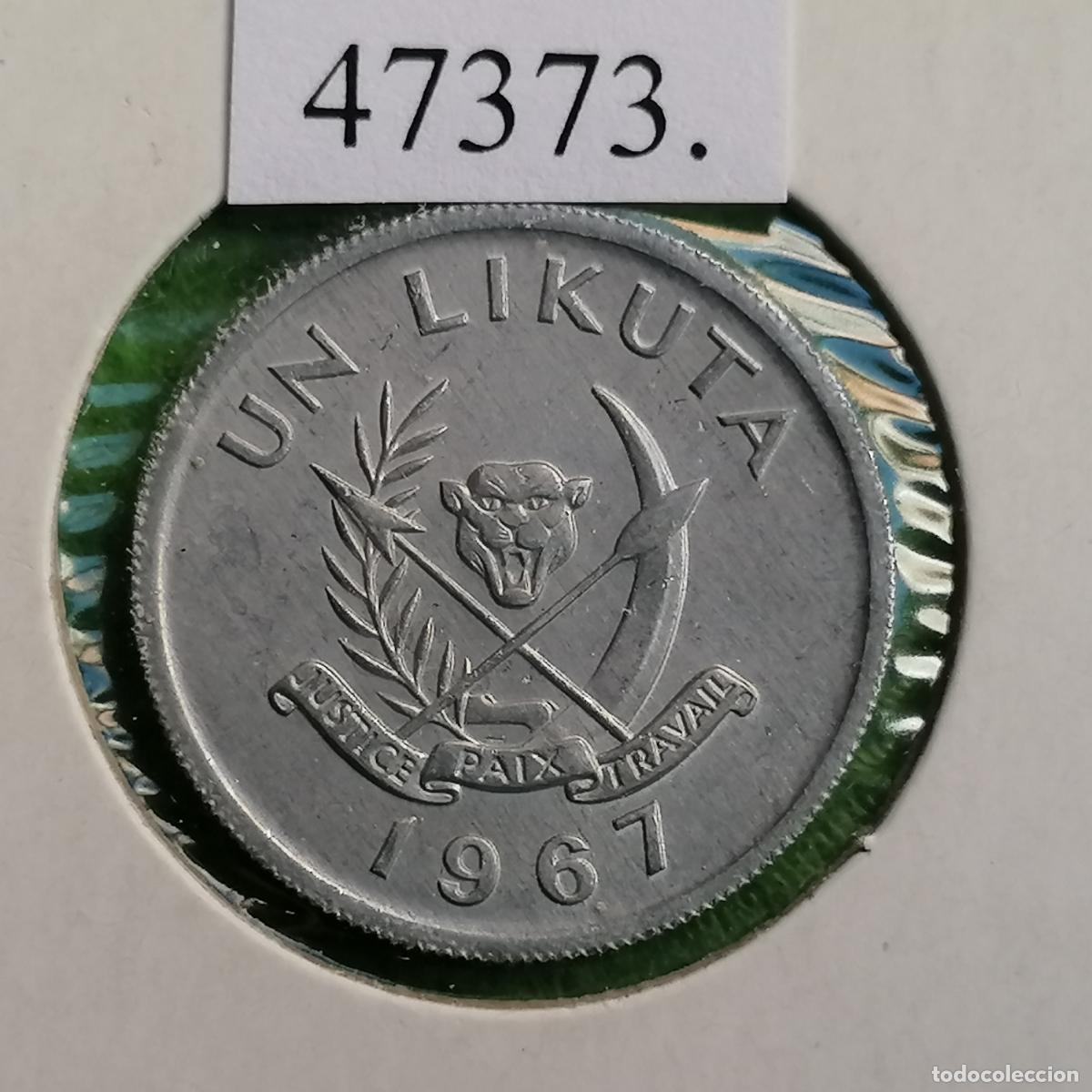 Monedas antiguas de &Aacute;frica: Congo 1 likuta 1967 . - Foto 1