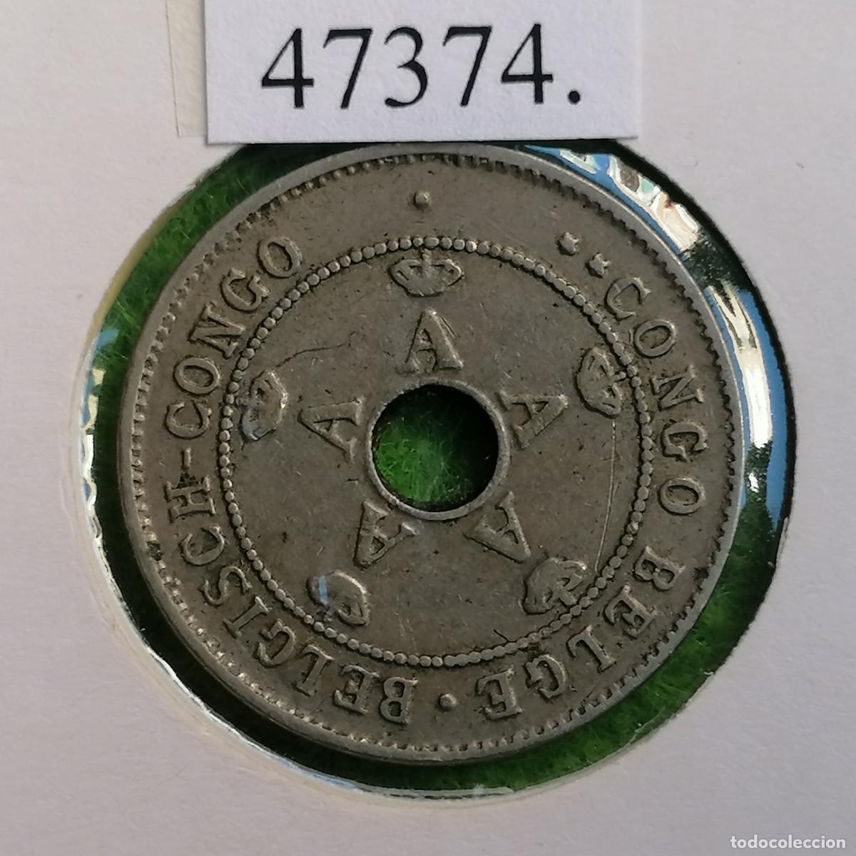 Monedas antiguas de &Aacute;frica: Congo Belga 10 c&eacute;ntimos 1911 - Foto 2